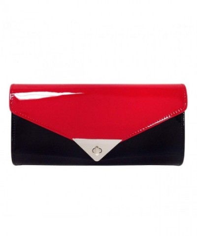 JNB Patent Leather Color Clutch