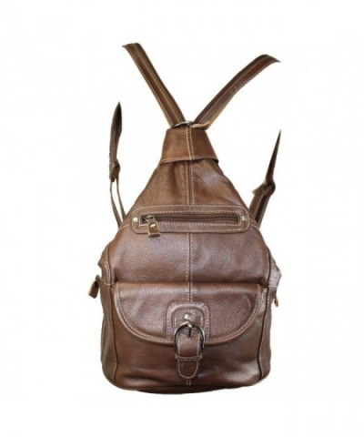Genuine Leather Convertible Shoulder Backpack