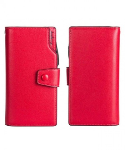 Womens Capacity Leather Organizer Wristlet