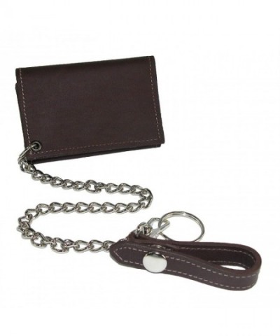 CTM Leather Trucker Trifold Wallet
