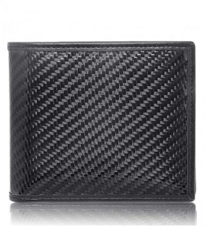 Bifold Wallet Leather Blocking Multiple