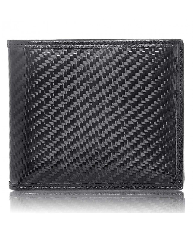 Bifold Wallet Leather Blocking Multiple