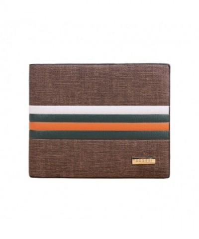 toraway Business Striped Billfold Leather