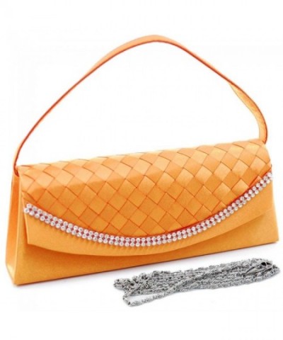 Dasein Womens Evening Rhinestones Orange
