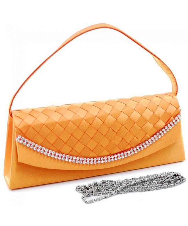 Dasein Womens Evening Rhinestones Orange