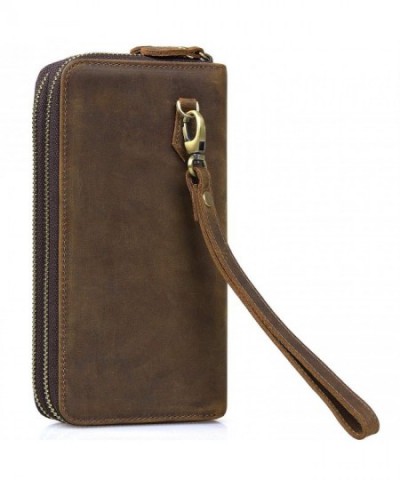 Jack Chris Leather Checkbook Wristlet