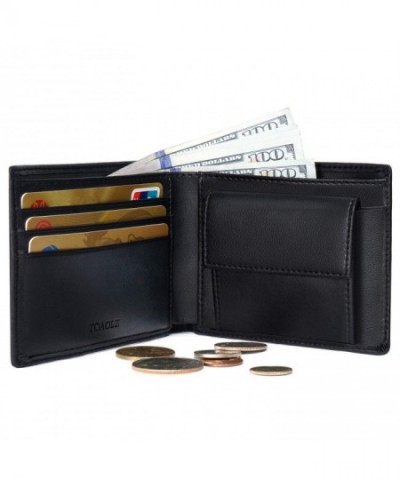 TOAOLZ Bi fold Leather Wallet Blocking