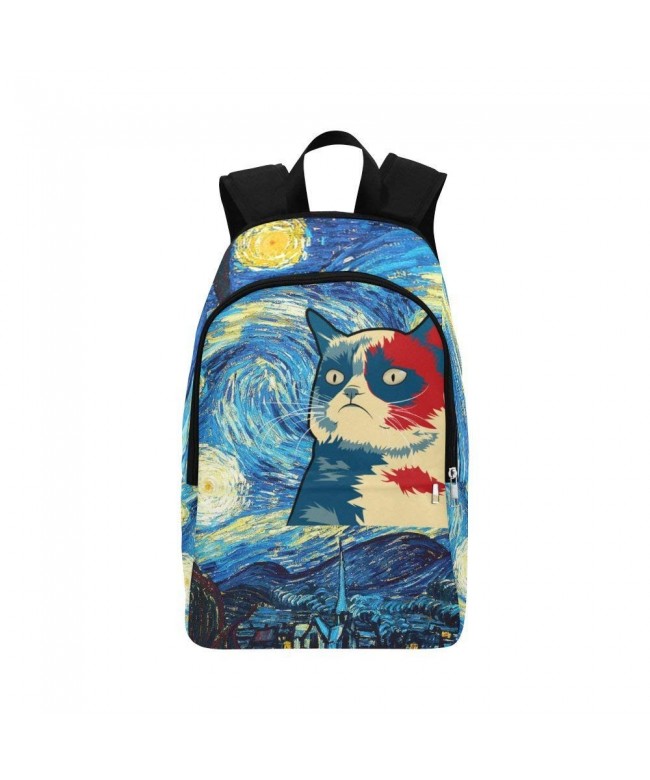 Artsadd Starry Night Grumpy Backpack Casual Daypack