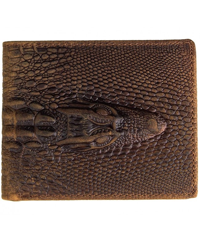 Genuine Leather Alligator Emboss Keychain