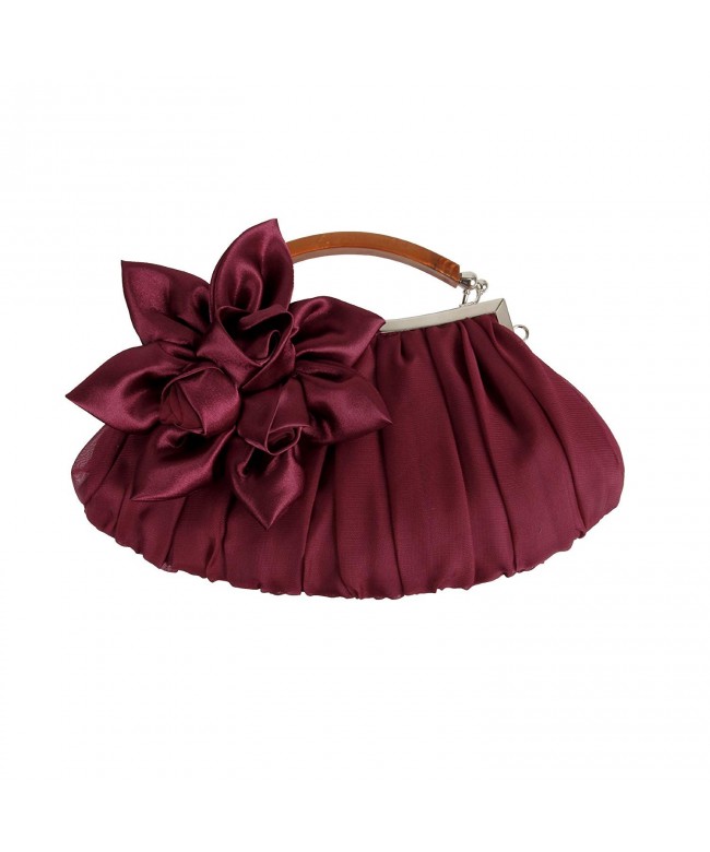 Burgundy Embellished Chiffon Exterior Kissing