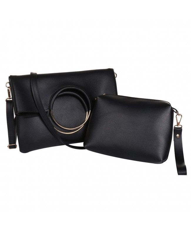Women Shoulder Handle Handbags Black