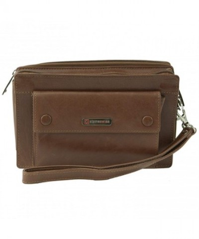 Alpine Swiss Leather Blocking Organizer
