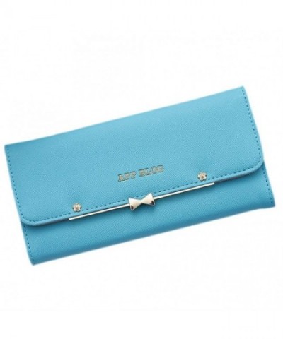 LIZHIGU Womens Leather Wallet Bow knot