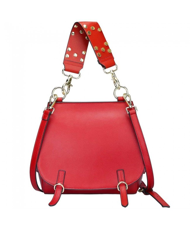 On Clearance - Women&#39;s Leather Handbags Purse Shoulder Crossbody Bags - Red - C012NAIKZLB