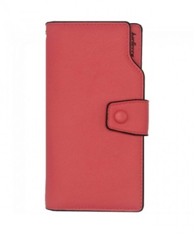 Blocking Leather Wallet Ladies Clutch