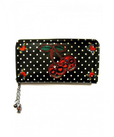 Banned Cherry Skulls Wallet Black