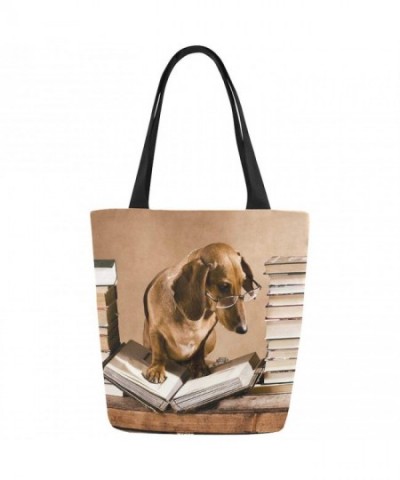 InterestPrint Dachshund Reading Shoulder Handbag