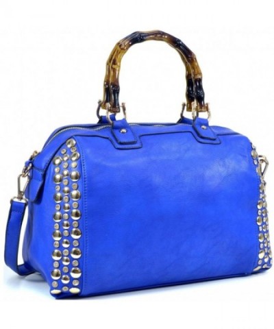 Rhinestone Studded Bamboo Handle Shoulder