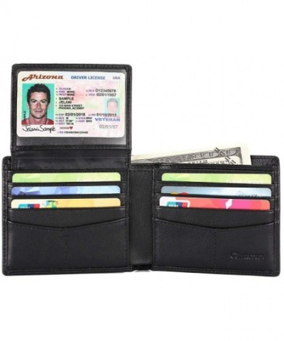 Genuine Leather Bifold Wallet Blocking