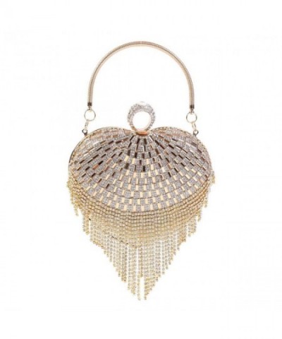 Damara Crystals Heart shaped Tassels Rhinestones