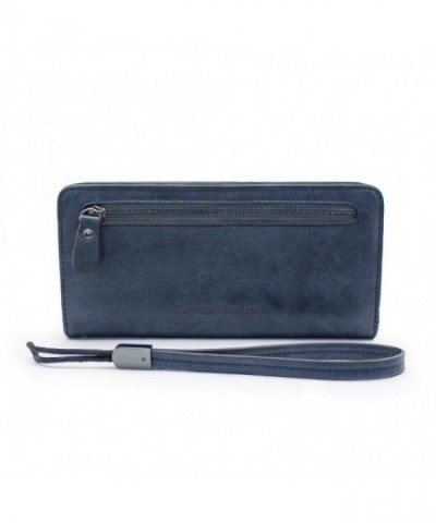 Westyco Zipper Clutch Leather Wristlet
