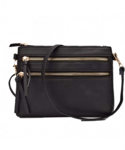 Donalworld Multi Zipper Crossbody Handbag Tassel