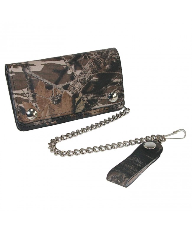 CTM Leather Camouflage Print Wallet