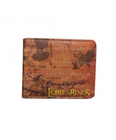 rings Leather Bifold Wallet Brown