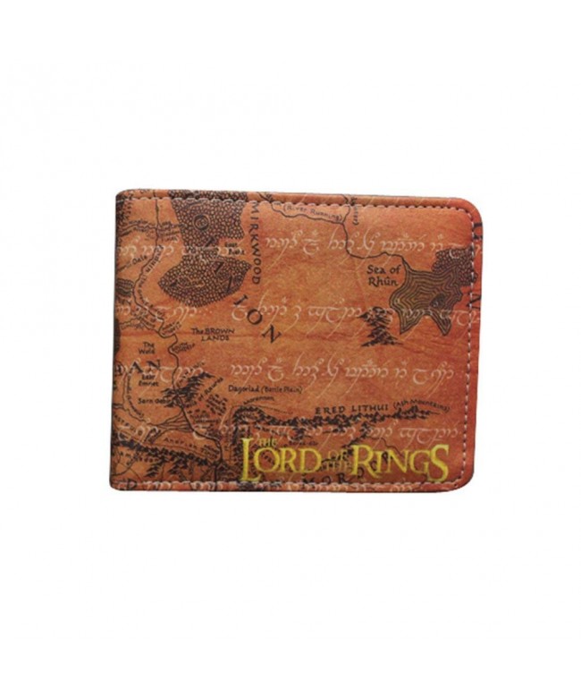 rings Leather Bifold Wallet Brown