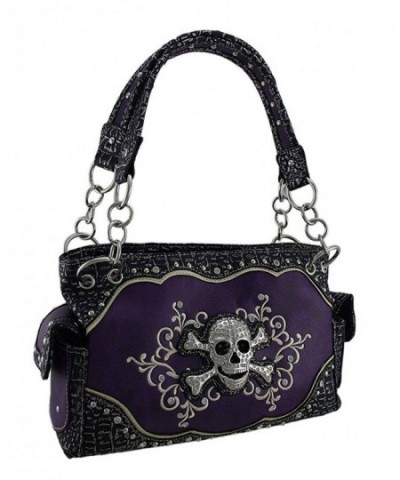 Rhinestone Embroidered Metallic Concealed Shoulder
