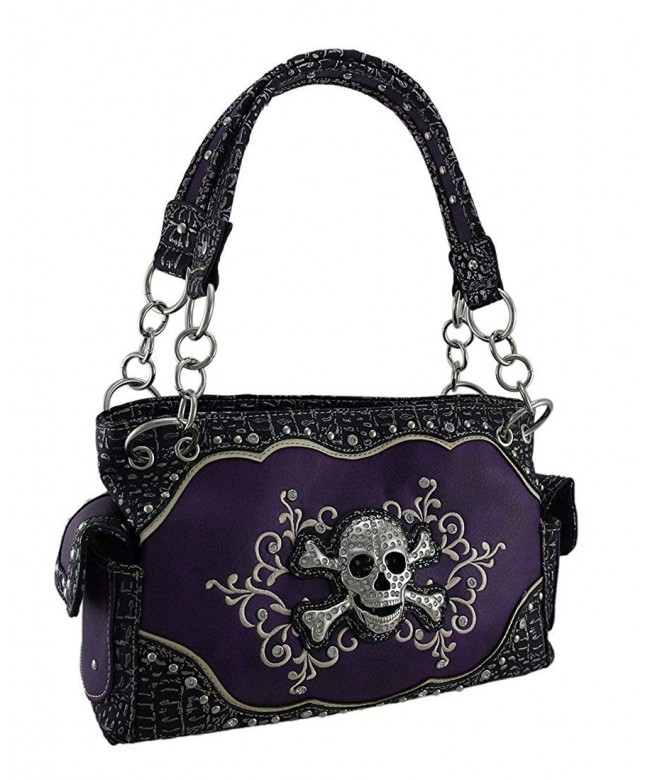 Rhinestone Embroidered Metallic Concealed Shoulder