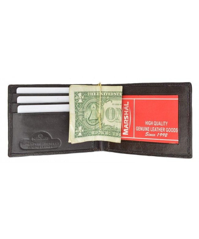 Genuine Leather Lambskin Bifold Marshal