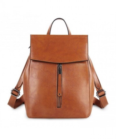 YALUXE Genuine Leather Backpack Shoulder