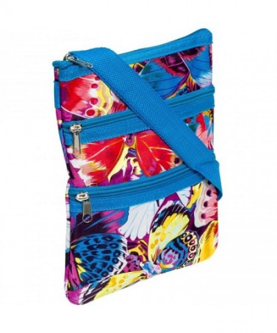 Womens Crossbody Swingpack Multicolor Butterfly