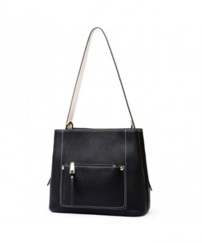 Lecxci Leather Handbags Shoulder Multi pocket