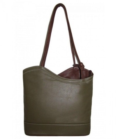 Italian Leather Convertible Shoulder Backpack