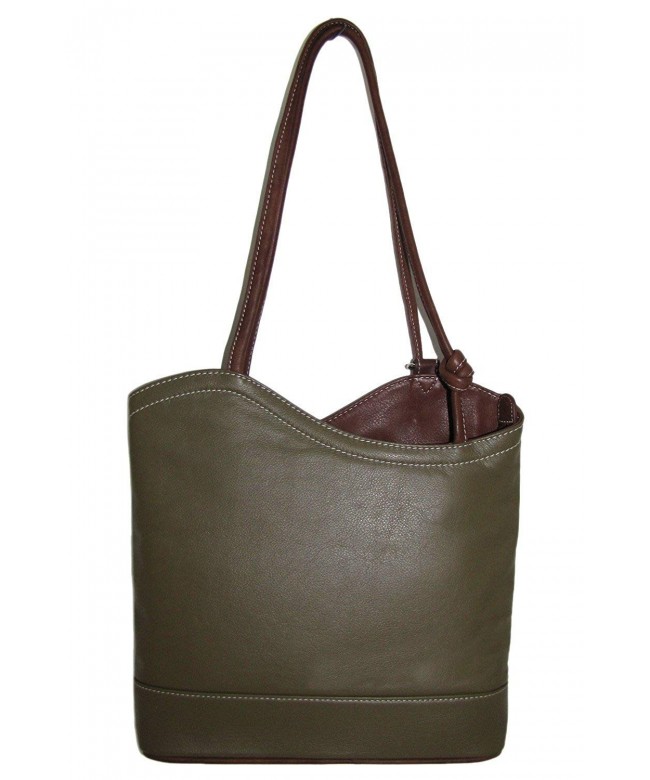 Italian Leather Convertible Shoulder Backpack