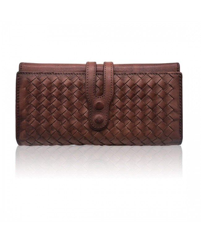 Wallets Genuine Leather Handmade Knitting