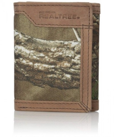 RealTree Leather Canvas Trifold Wallet