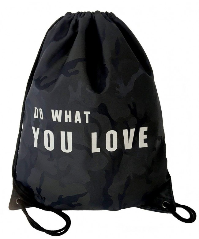 Samteam Drawstring Backpack Zippered Pockets