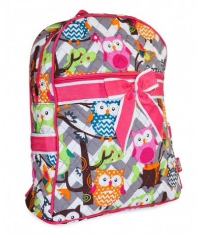 GIL Chevron Owl Quilted Backpack