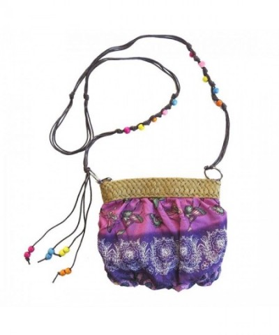 Small Handbag Beaded Crossbody Purple