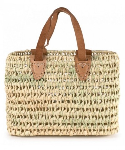 Moroccan Straw Shopper Leather Handles