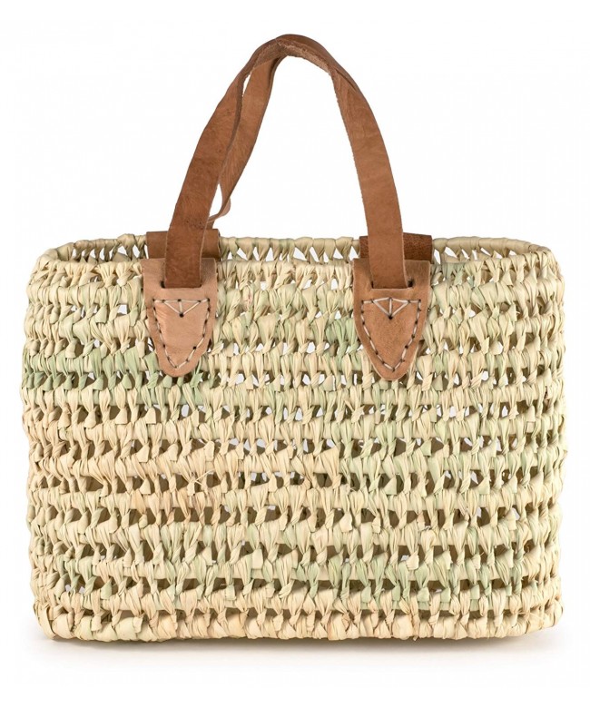 Moroccan Straw Shopper Leather Handles
