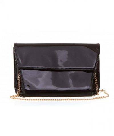 Womens Patent Clutch Handbag Triangular