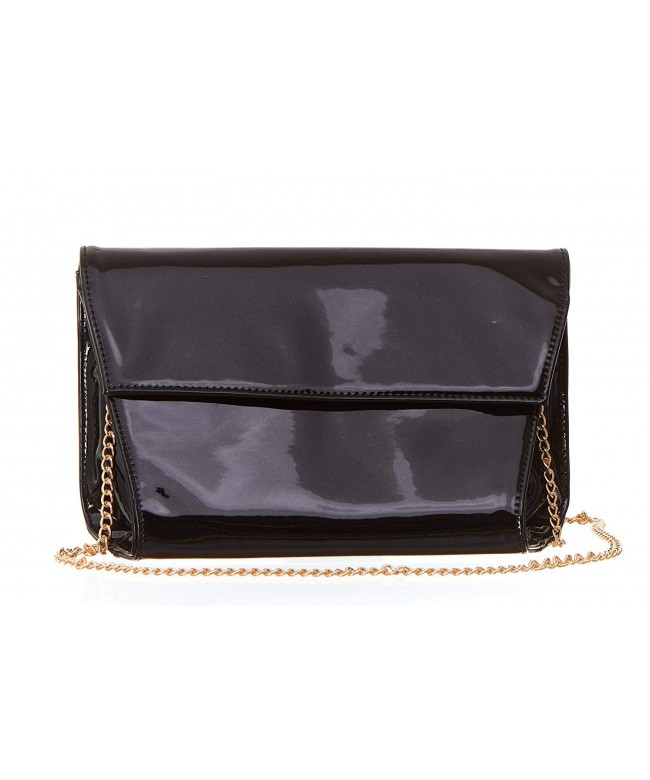 Womens Patent Clutch Handbag Triangular