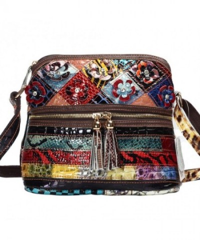 MCCKLE Leather Multicolor Crossbody Shoulder