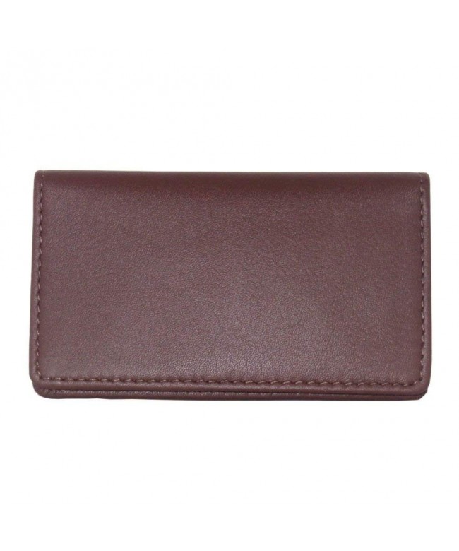 Royce Leather Business Card Burgundy
