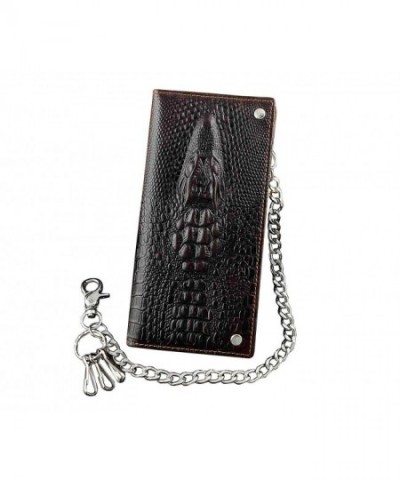 Crocodile Motorcycle Leather Wallet Biker