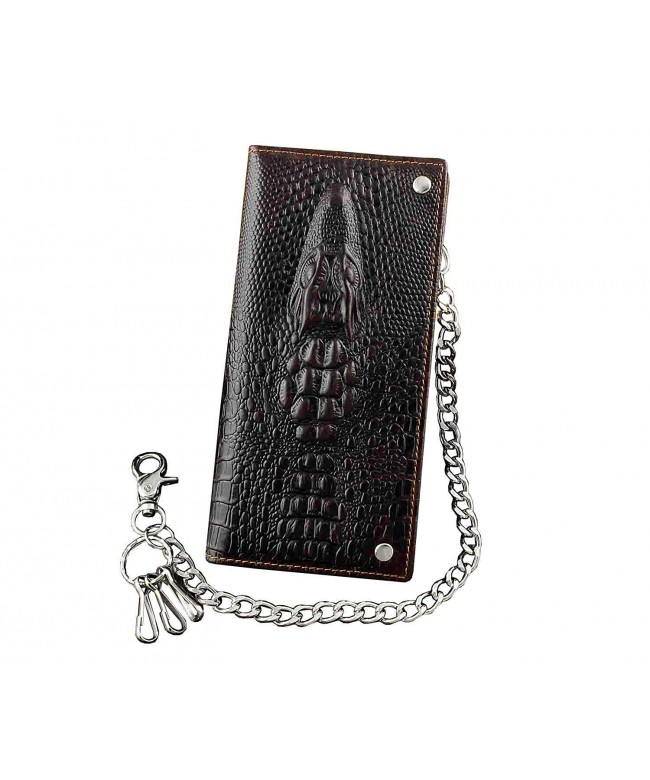 Crocodile Motorcycle Leather Wallet Biker